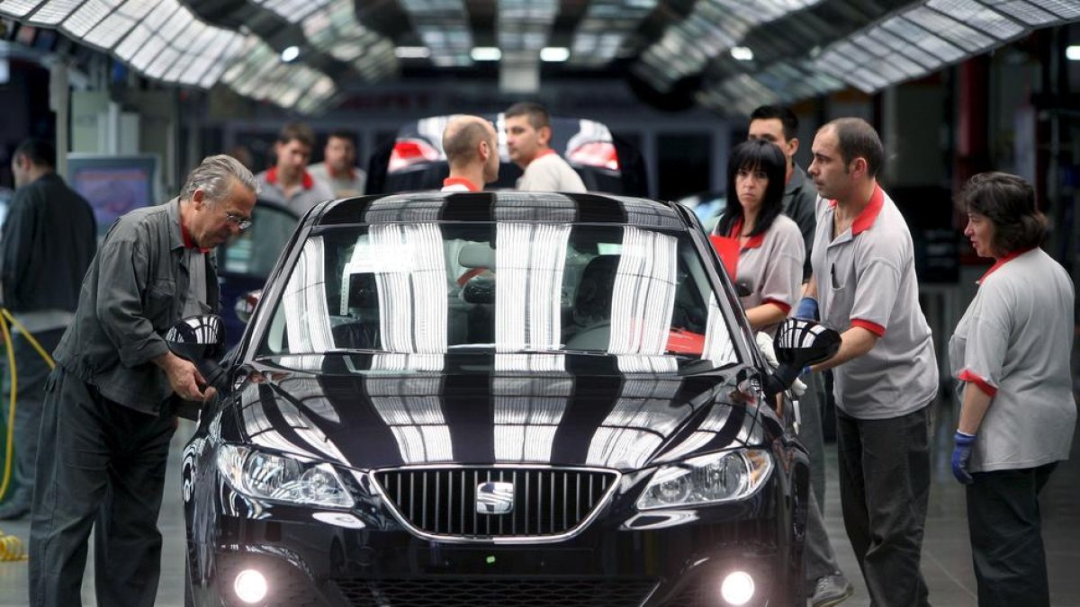 Imatge d’arxiu de la cadena de muntatge de la companyia Seat a Martorell.