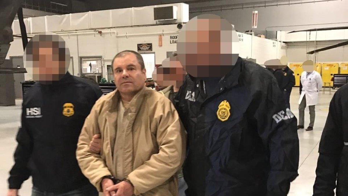 Joaquín ‘El Chapo’ Guzmán, a l’arribar a Nova York.