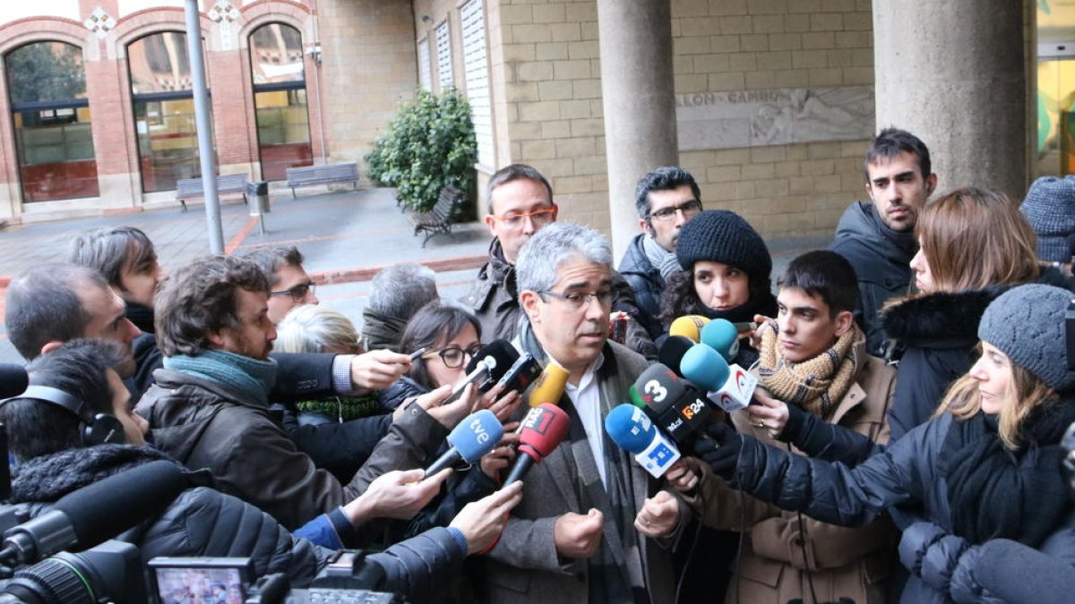 El portavoz del PDeCAT en el Congreso de los Diputados, Francesc Homs, ayer en Barcelona.