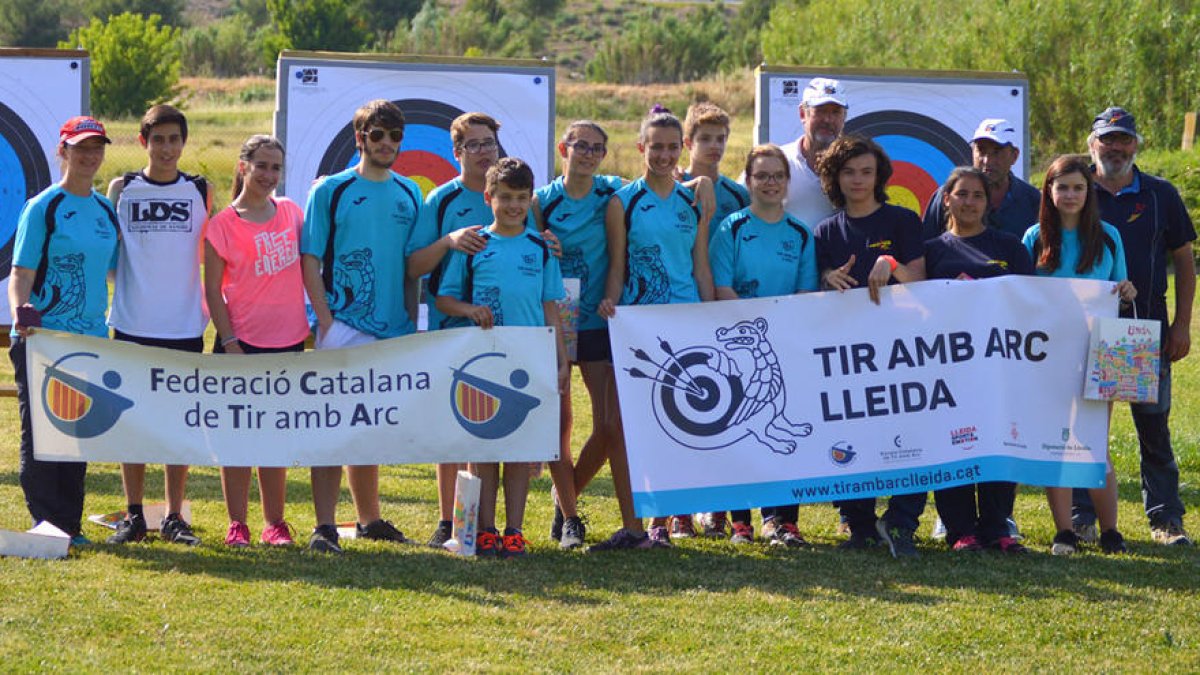 Un grupo de arqueros del Club Tir Amb Arc Lleida.