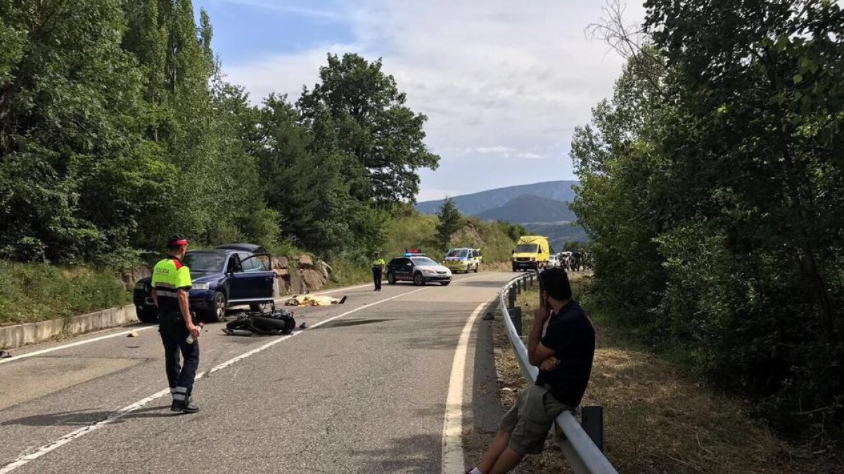 Mor un motorista en un xoc amb un cotxe a Montferrer i Castellbó