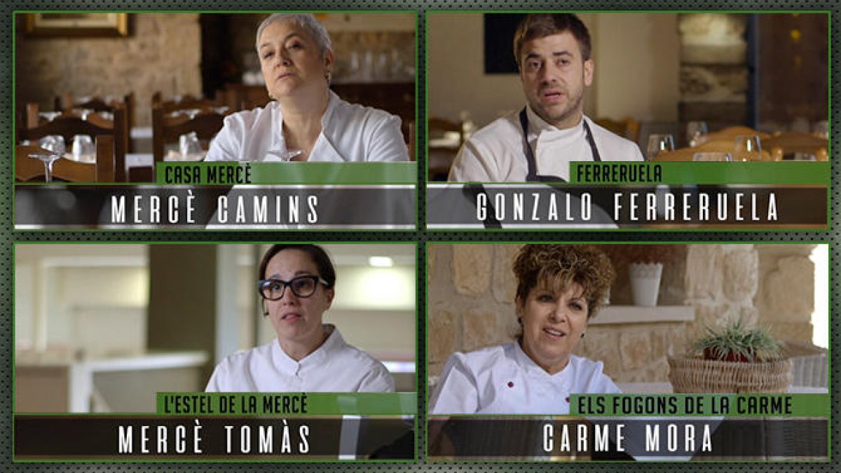 Els quatre restauradors de Lleida que participen en el programa.