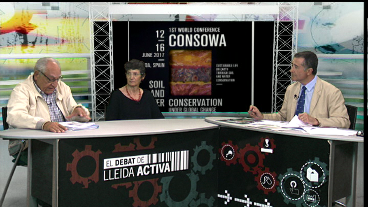 Ildefons Pla y Rosa M. Poch, durante la mesa redonda.