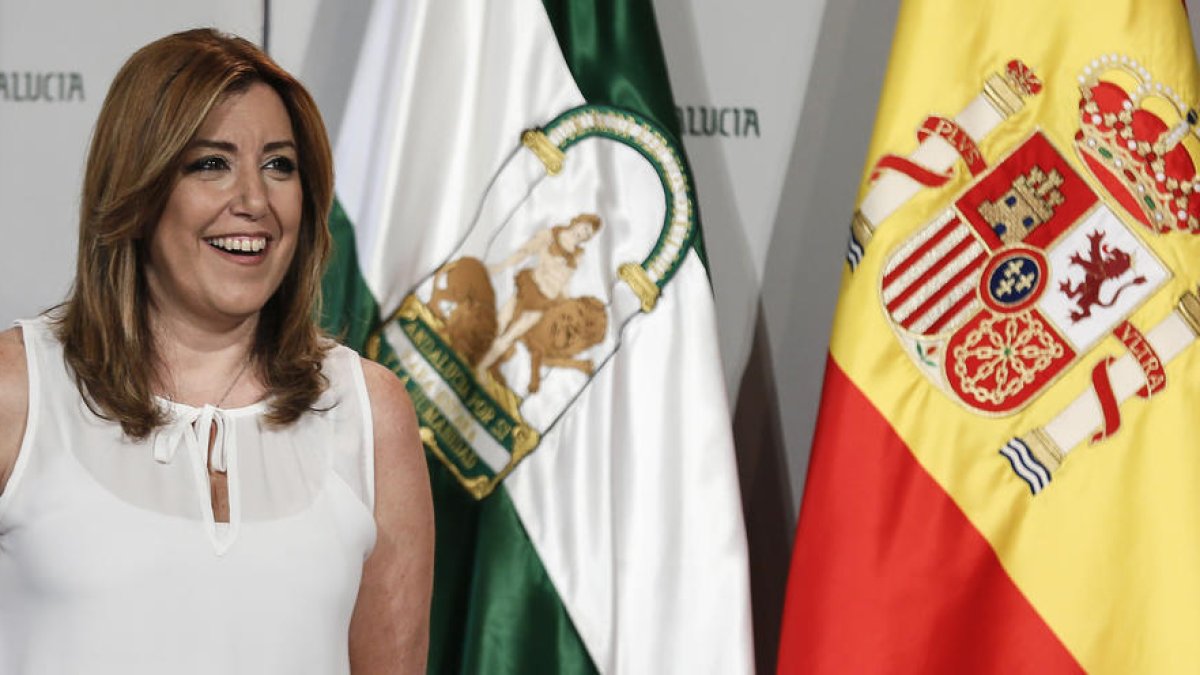 La presidenta de la Junta d’Andalusia, Susana Díaz, ahir.