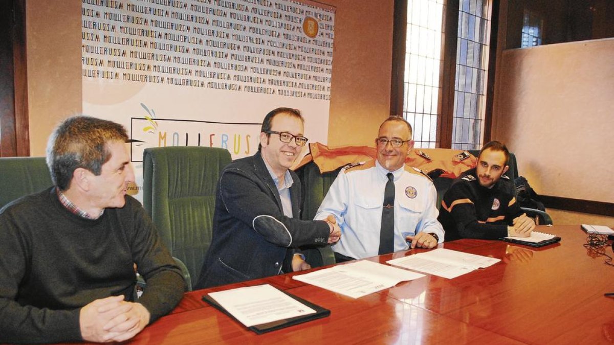 La firma del conveni de col·laboració.