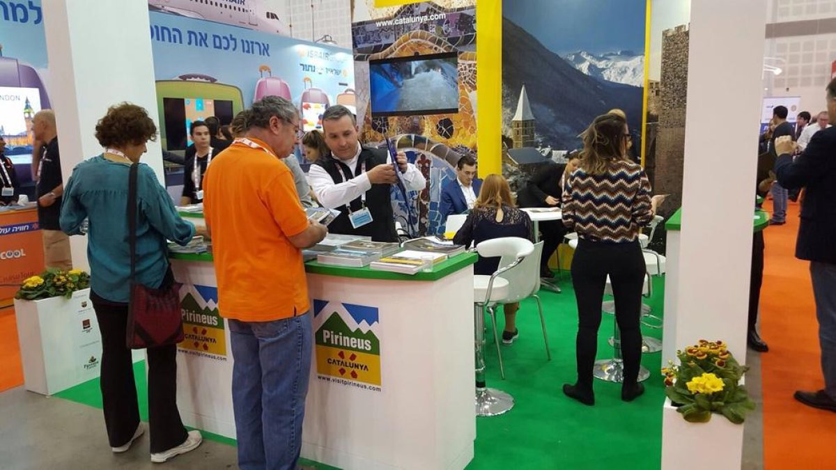 El estand aranés en la feria de turismo de Tel-Aviv, en Israel.