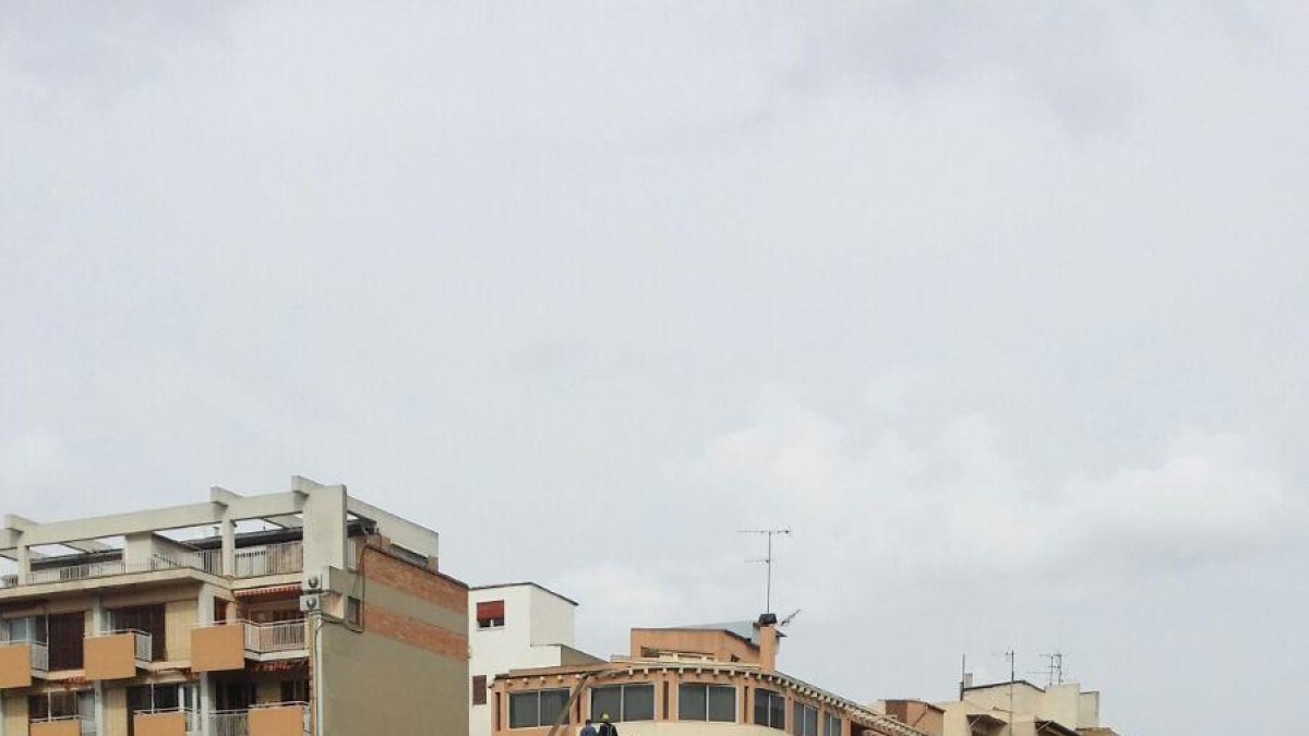 Una de les actuacions dels Bombers ahir pel vent.