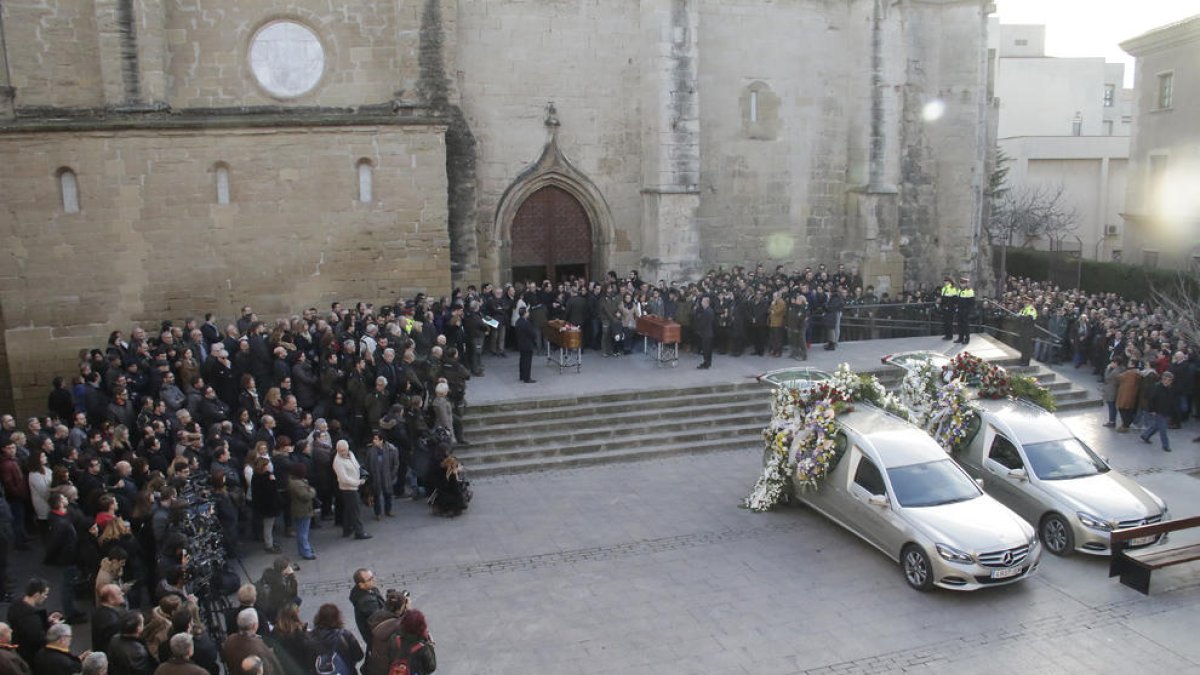 Imatge del funeral dels dos rurals el gener passat.