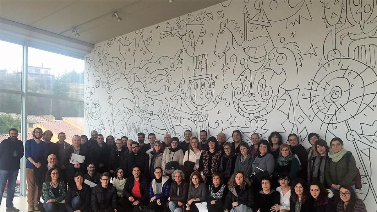 Los participantes en la jornada en la Sala Polivalente del Solsona.