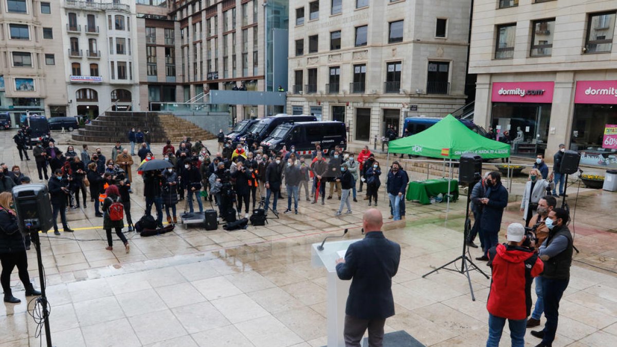 Acte de campanya de Vox a Lleida, amb Santiago Abascal