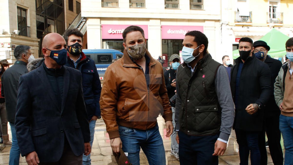 Acte de campanya de Vox a Lleida, amb Santiago Abascal