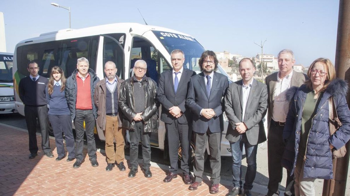 Presentació ahir a Cervera de les noves línies de bus.