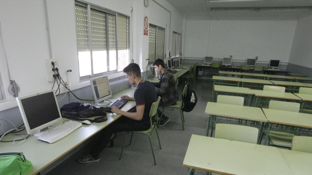 Imagen de archivo de una aula de un centro educativo de Lleida