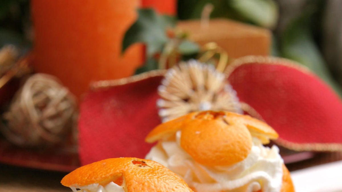 Taronges amb crema de taronja