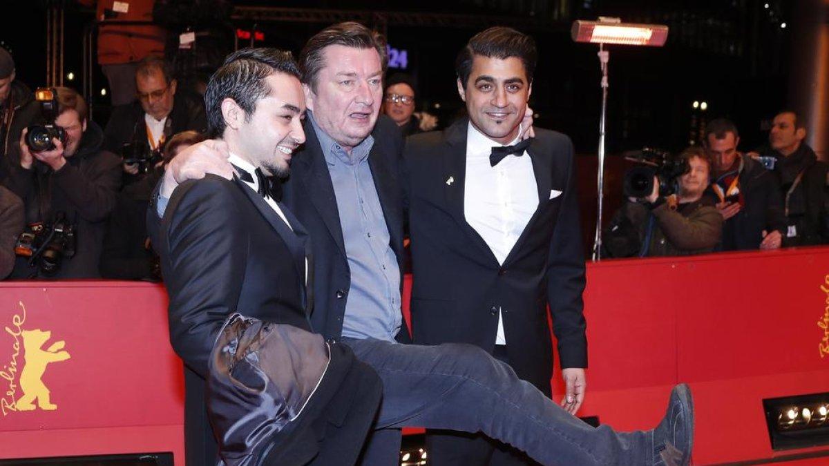 Kaurismäki, ahir amb els protagonistes de la seua pel·lícula, que va anunciar que podria ser l’última.