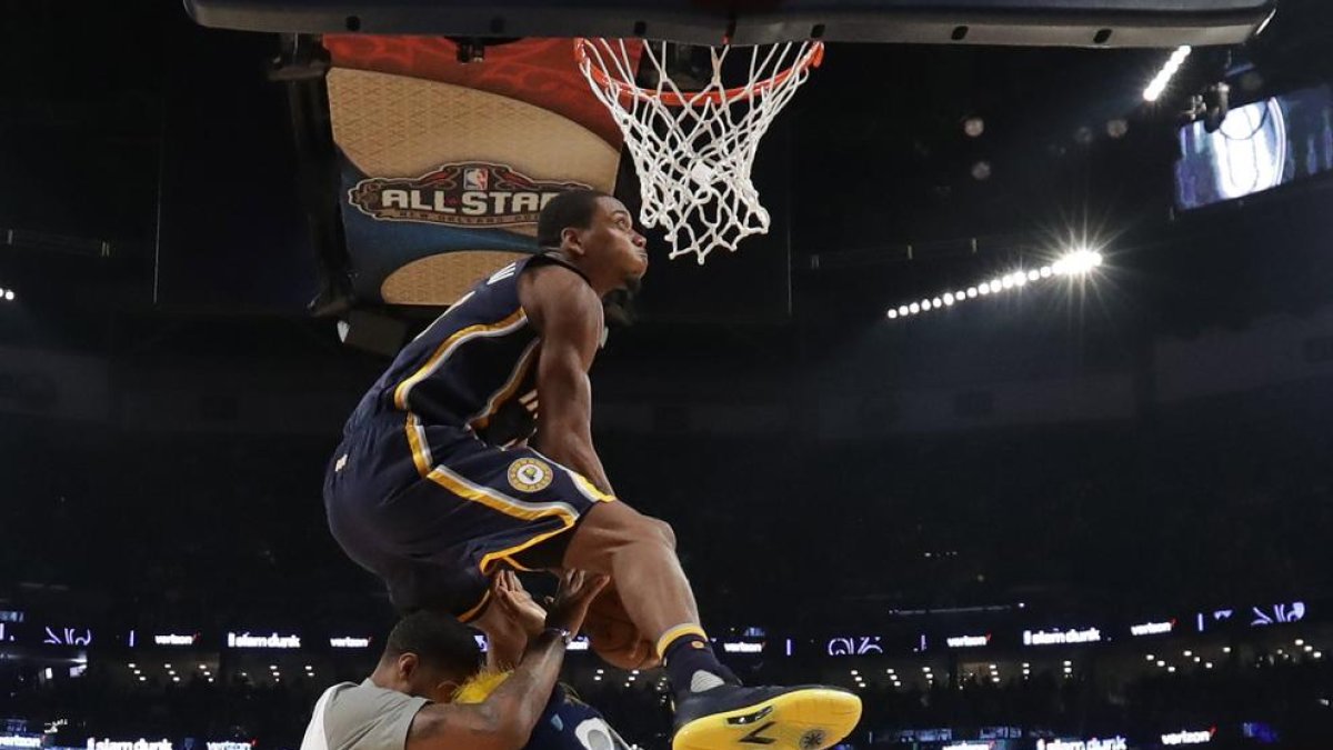 Robinson intentant una esmaixada durant el concurs.