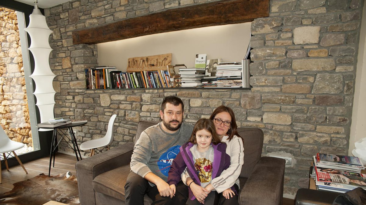 Josep Raúl i la seva família, al Bonansa.