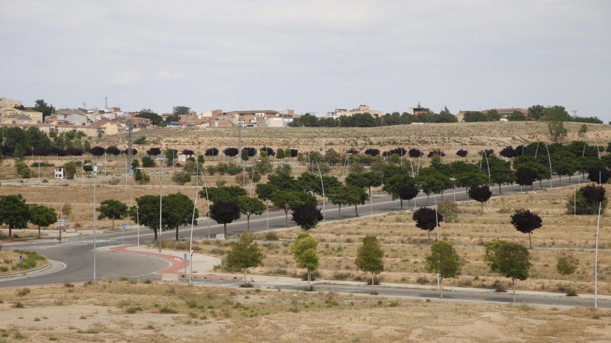 La zona de Torre Salses, entre la Bordeta i els Magraners, està urbanitzada però sense edificis.