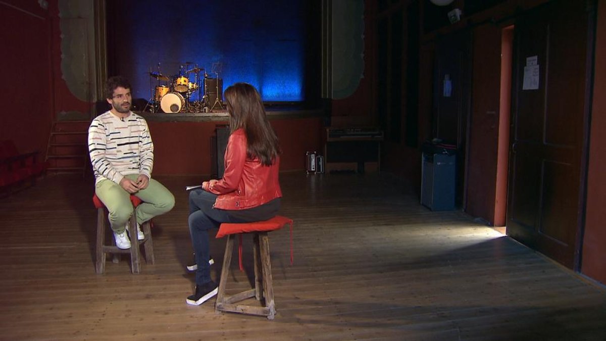 Joan Pons, a la gravació de ‘Punts de vista’ a Guissona.