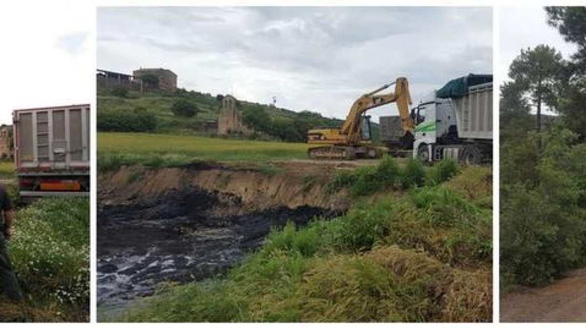 Maquinària treballant ahir a l’abocament.