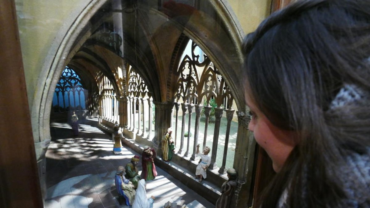 El diorama que reproduce el claustro de la Seu Vella puede verse hasta el domingo en el Peu del Romeu.