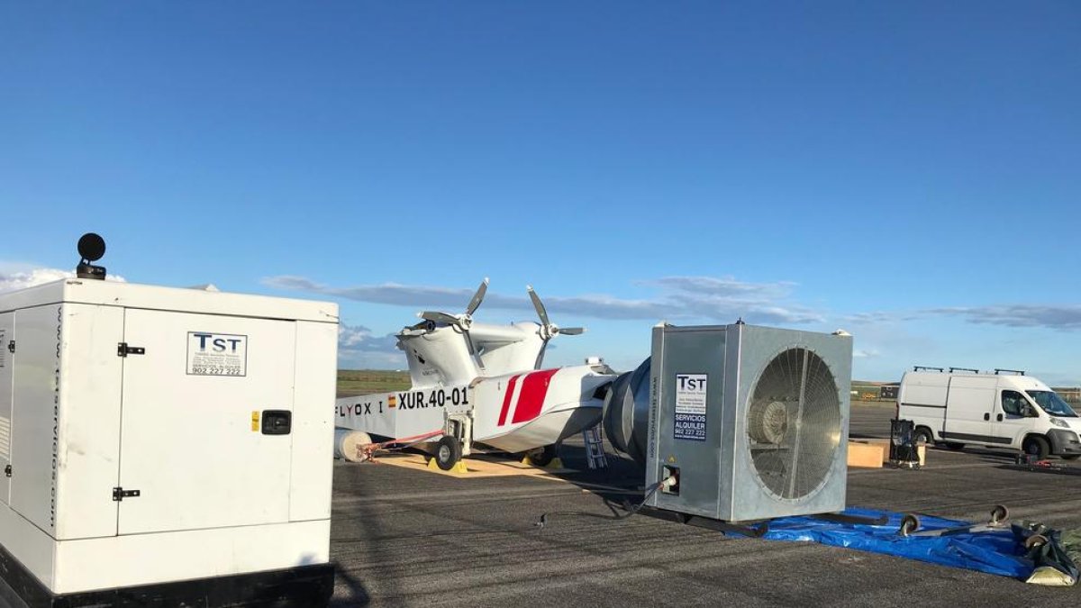 Prototip de Singular Aircraft la primavera passada a Alguaire.