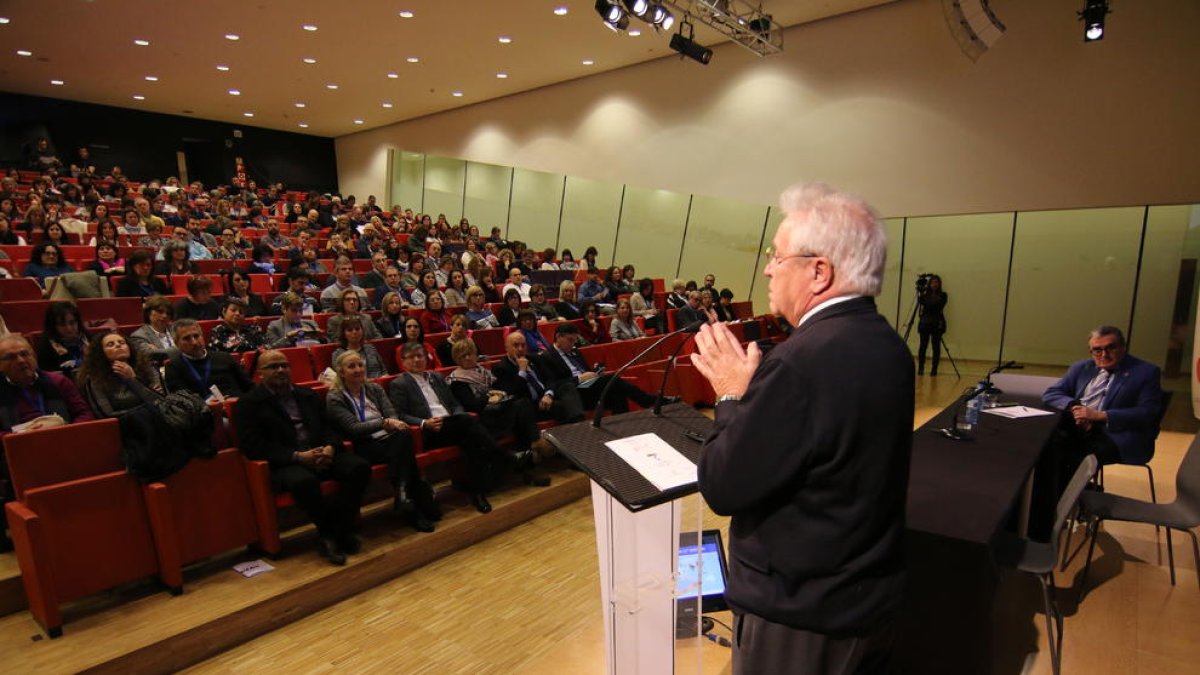Joan Clos, durante la conferencia inaugural de la cumbre de ciudades educadoras.