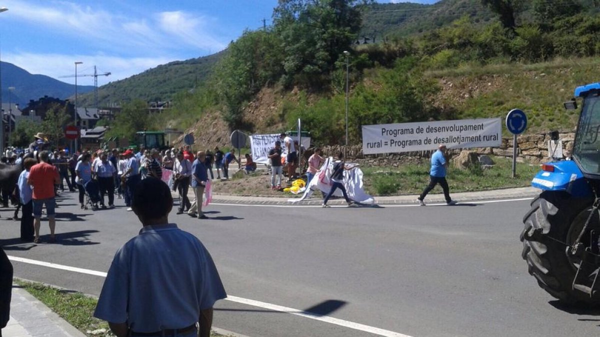 Imatge d’arxiu d’una protesta de ramaders del Pirineu.