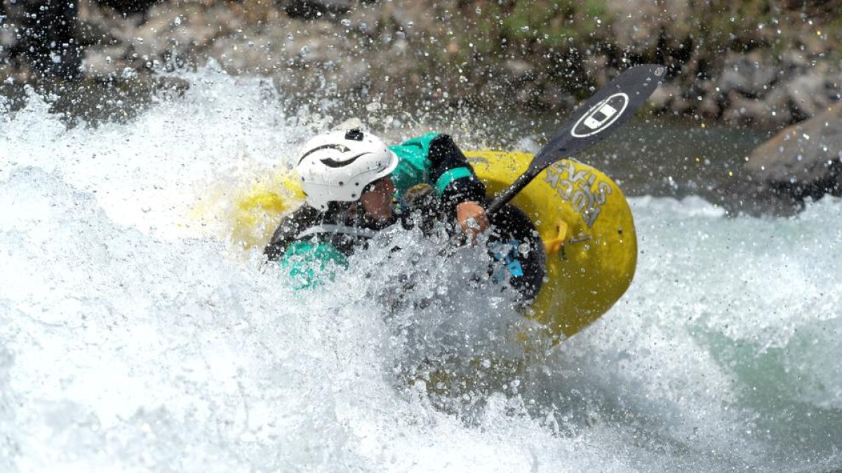 Sílvia Gallego, una de la palistes de Sort que va competir ahir a la Copa del Món.