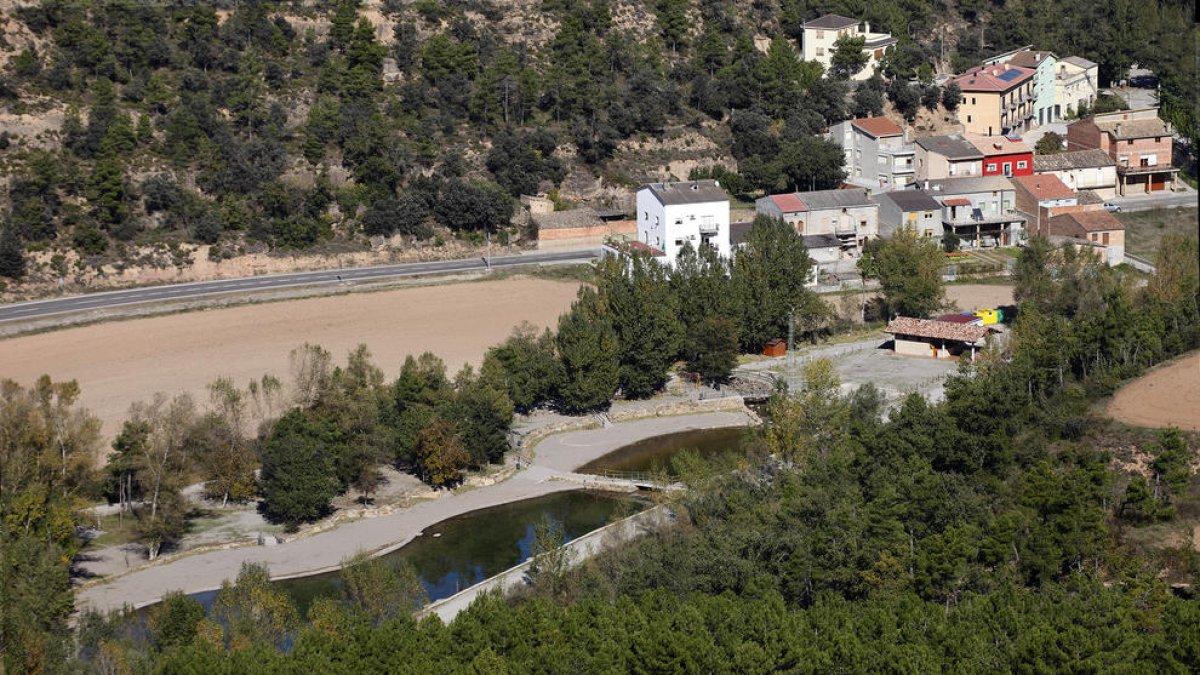 Imatge d’una part de la platja d’Ogern, ara tancada.