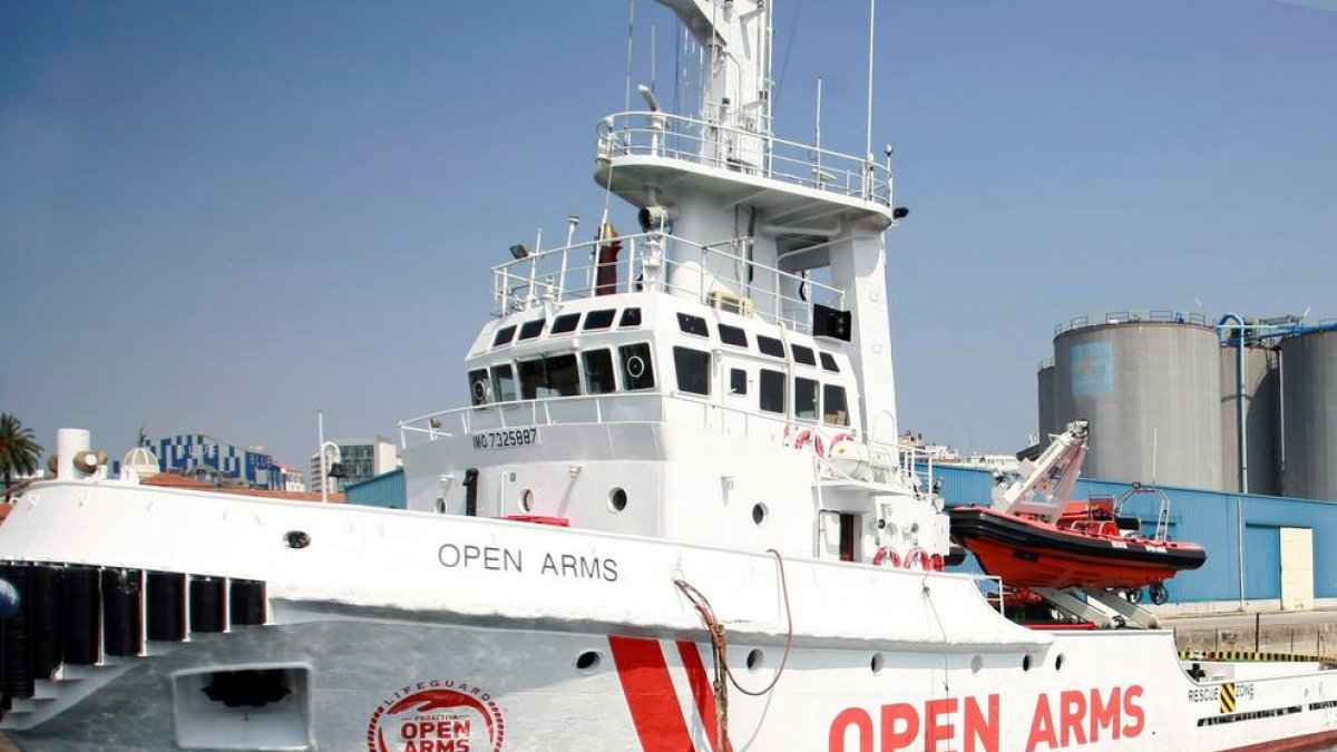 Imagen de la embarcación Open Arms, de la ONG Proactiva.