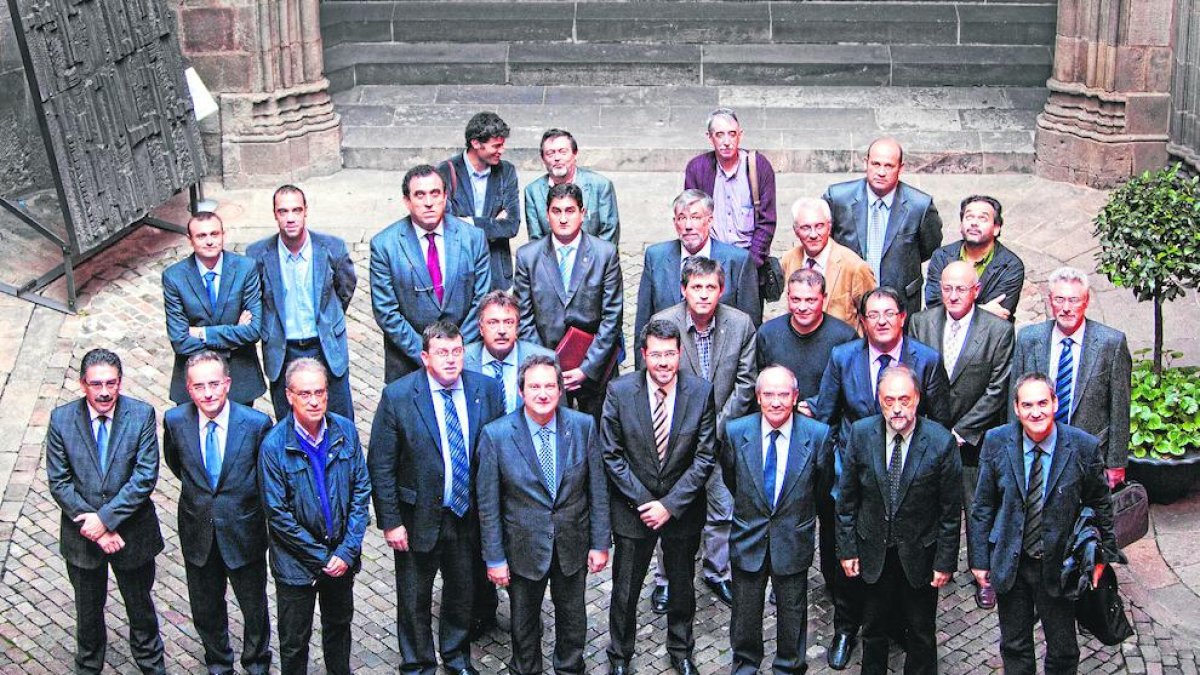 Reunión Barcelona-Pirineus en 2010 con representantes leridanos y el alcalde de Barcelona Jordi Hereu.