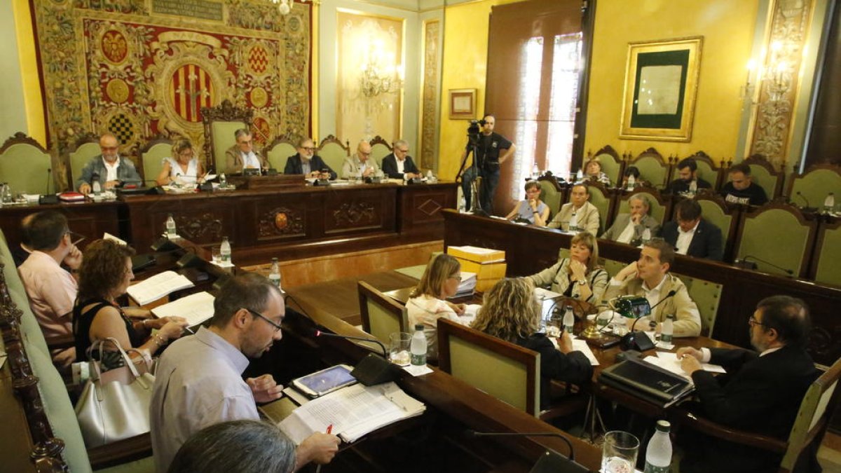 Imagen del último pleno de la Paeria el 29 de junio.