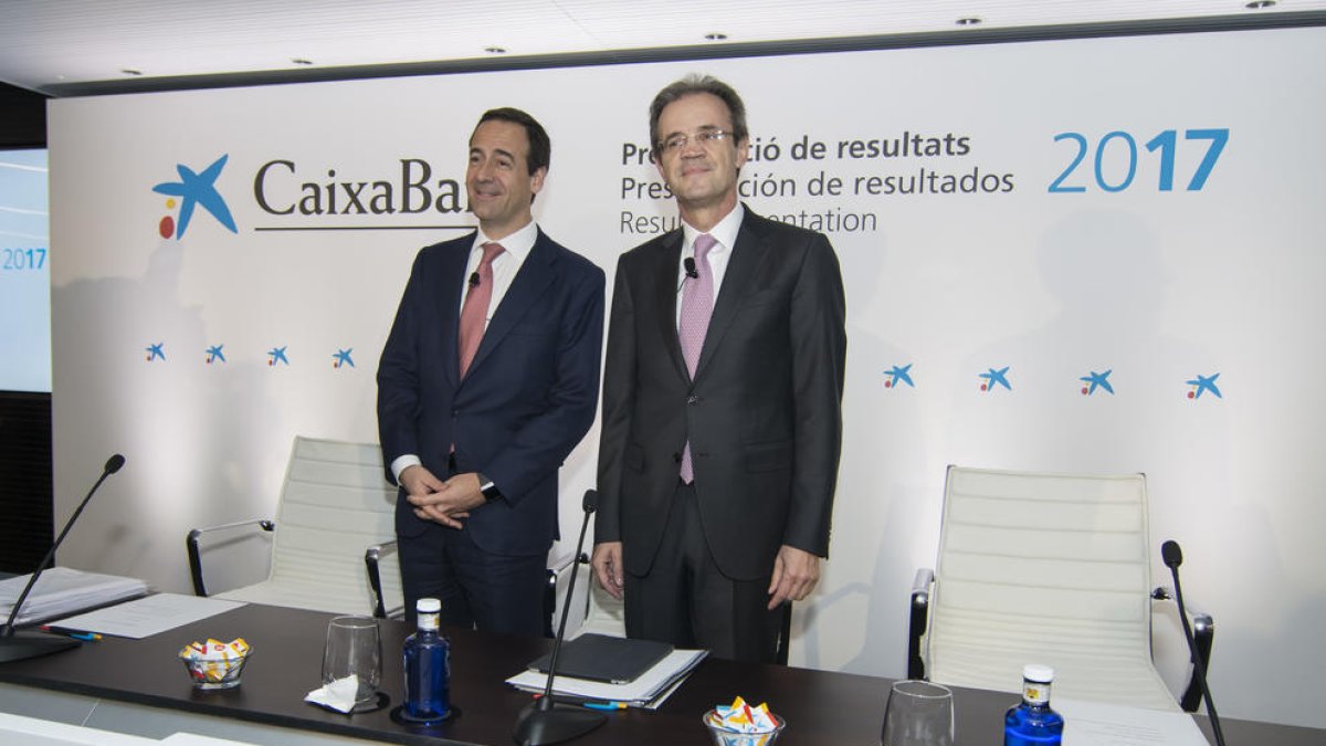 Gonzalo Gortázar i Jordi Gual van presentar els resultats.
