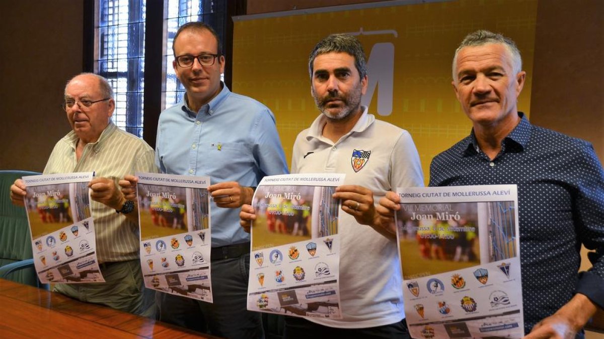 Un moment de la presentació, ahir, del torneig aleví.