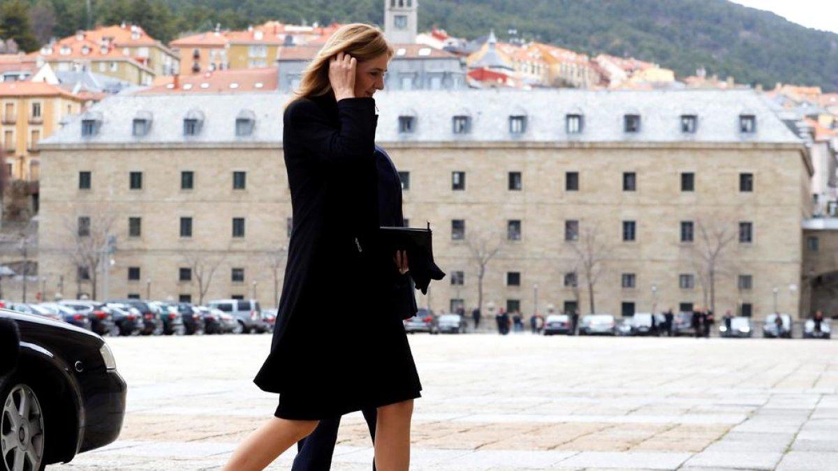 La infanta, ayer en El Escorial.