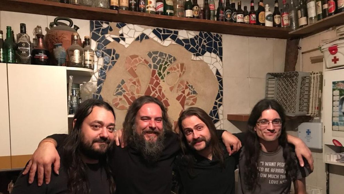 El guitarrista Albert Oliva, el productor Jordi Ayuso i el duo Milford Mocs i Gunther Cucs.