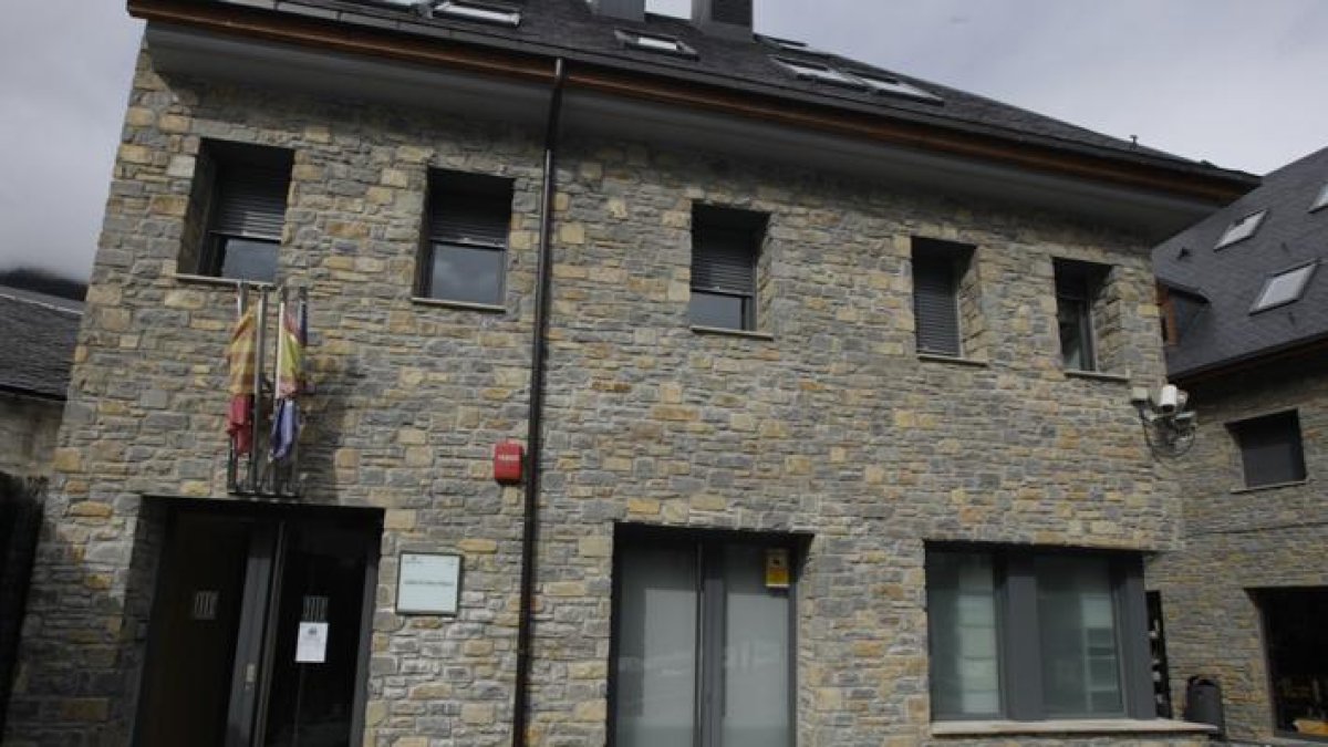 Vista dels jutjats de Vielha, on va declarar el detingut per primera vegada el mes d’octubre passat.