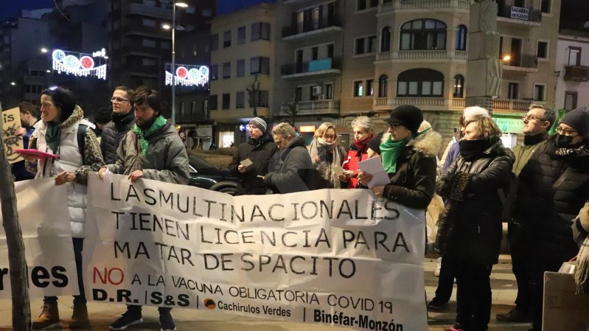 Manifestació contra el certificat covid a Lleida