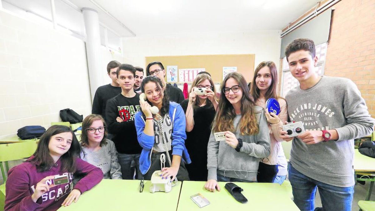 Alumnos del Guindàvols que participaron en la actividad.
