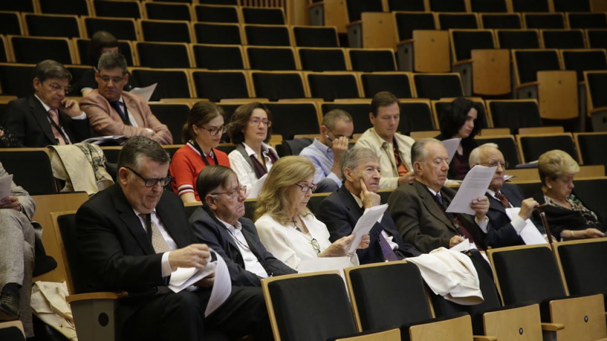 Algunos de los asistentes, ayer, al congreso sobre Plutarco.