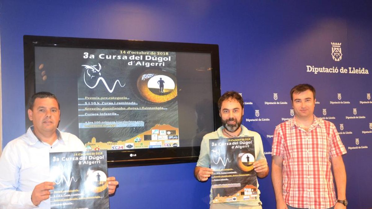 Un momento de la presentación de la Cursa, ayer en la Diputación.