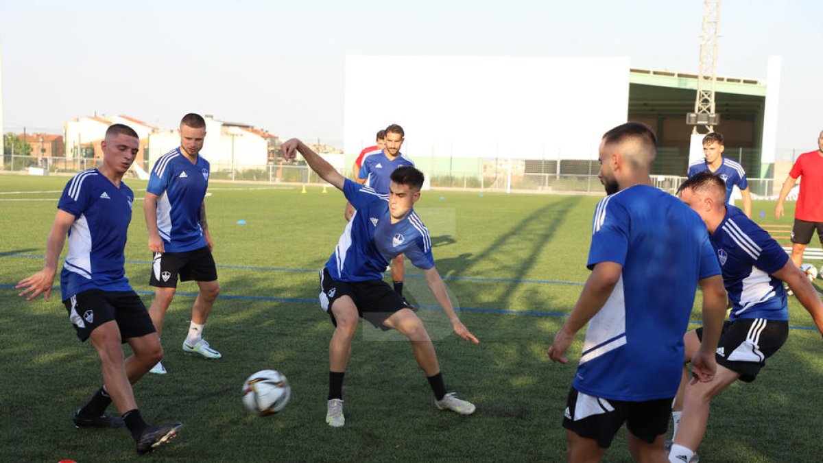 Un entrenamiento del Lleida Esportiu