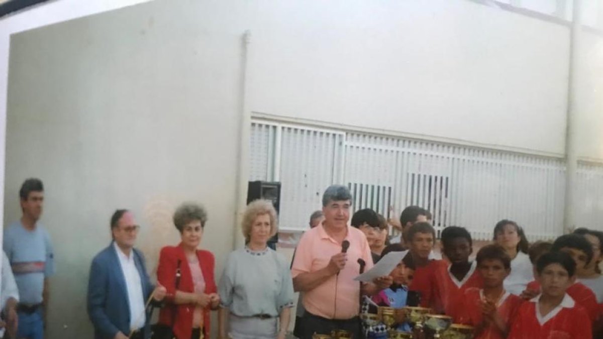 Imatge històrica del professor homenatjat.