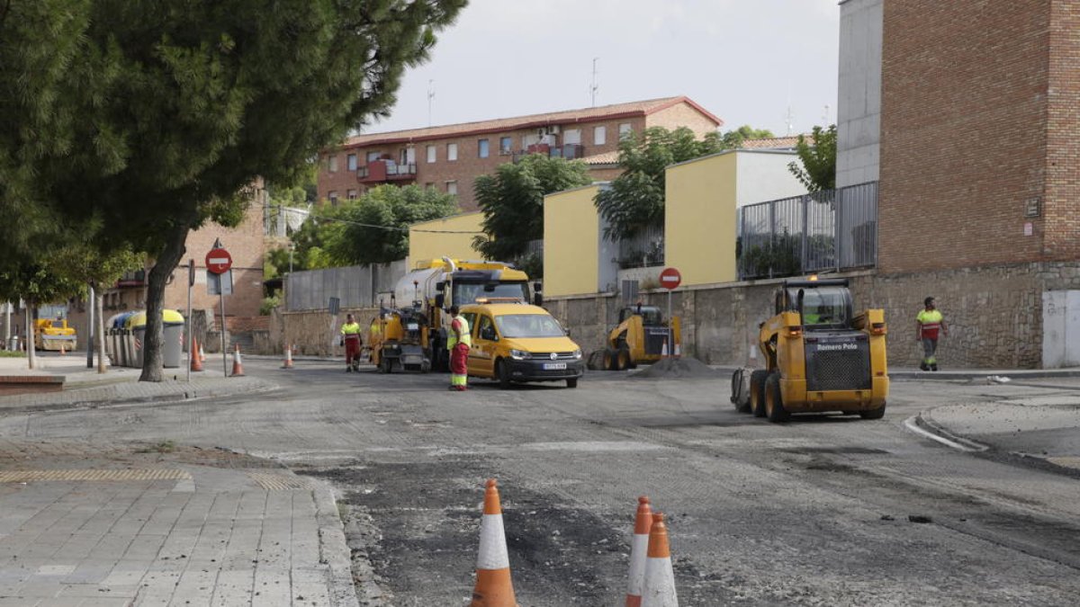 Les obres al carrer Cardenal Cisneros.