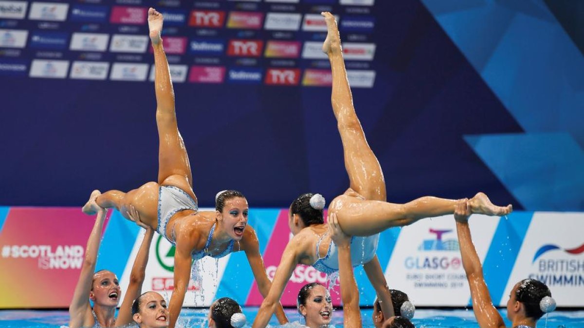 Un momento de la actuación del equipo español.