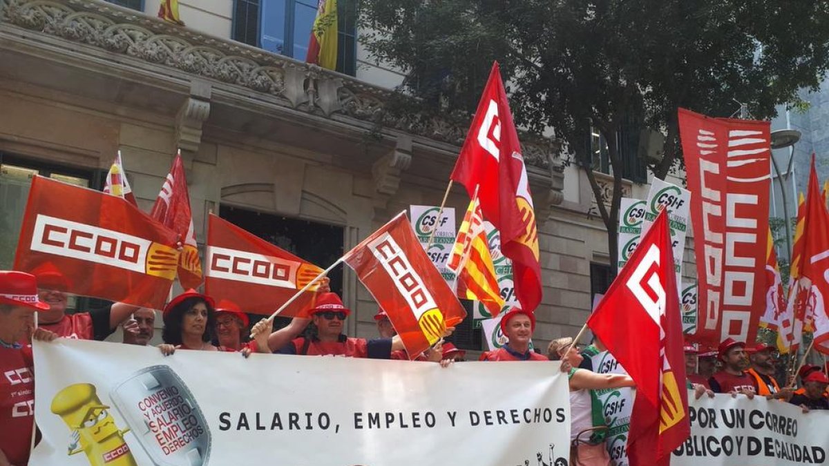 Imatge de la manifestació d’ahir a Barcelona.