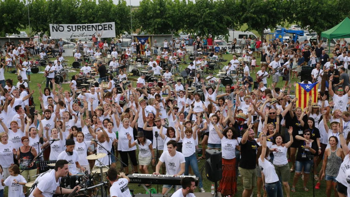 Participants l’any passat a la primera edició del No Surrender Festival a Vilanova de Bellpuig.