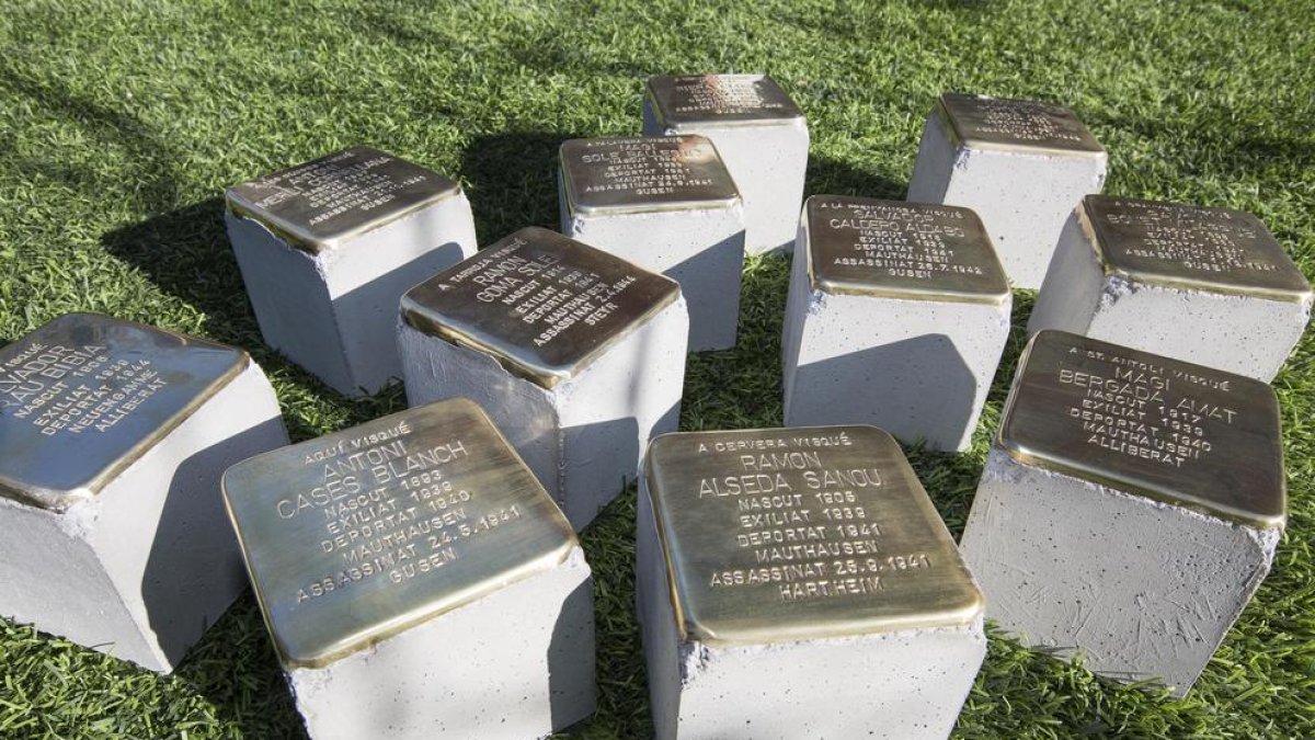 Los adoquines que se instalarán en la Segarra en recuerdo de los deportados a campos de exterminio.