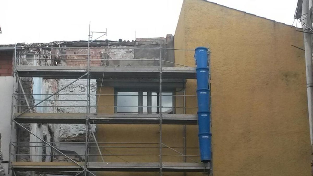 Imatge de les obres a l’ajuntament del Pont de Suert.